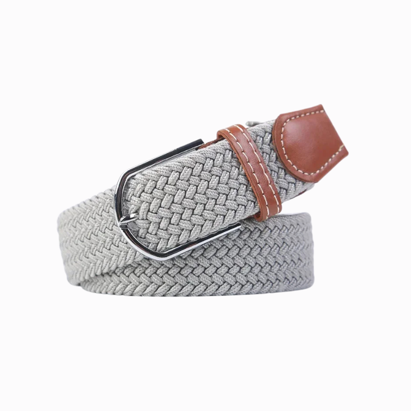 GRÅTT FLÄTAT BÄLTE