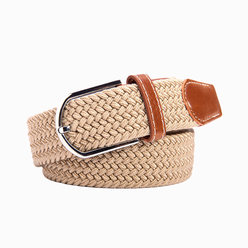 BEIGE FLÄTAT BÄLTE